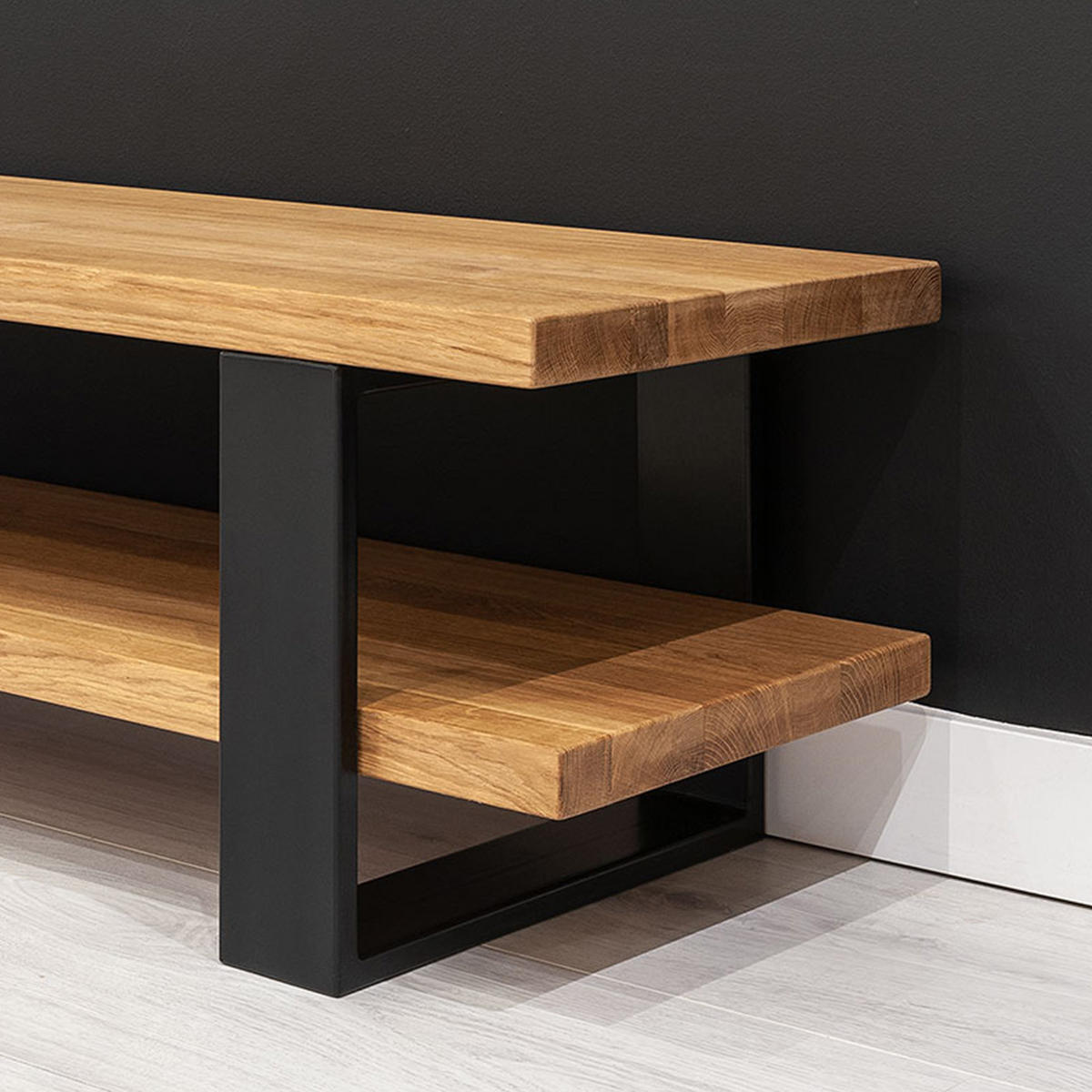 TV-SCHRANK Prim aus massivem Eichenholz 180 cm - Eichefarben/Naturfarben, Holz (180/40/40cm) - Danzz