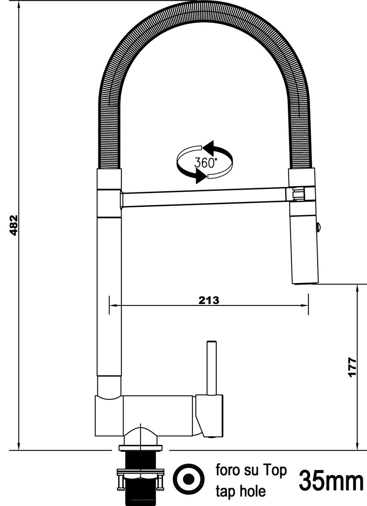 VORFENSTER-KÜCHENARMATUR, Umklappbar 6 CM, Verchromt und Türkis, 2-Strahl-Brause - Türkis, Metall (21.3/48.2/21.3cm) - VIZIO
