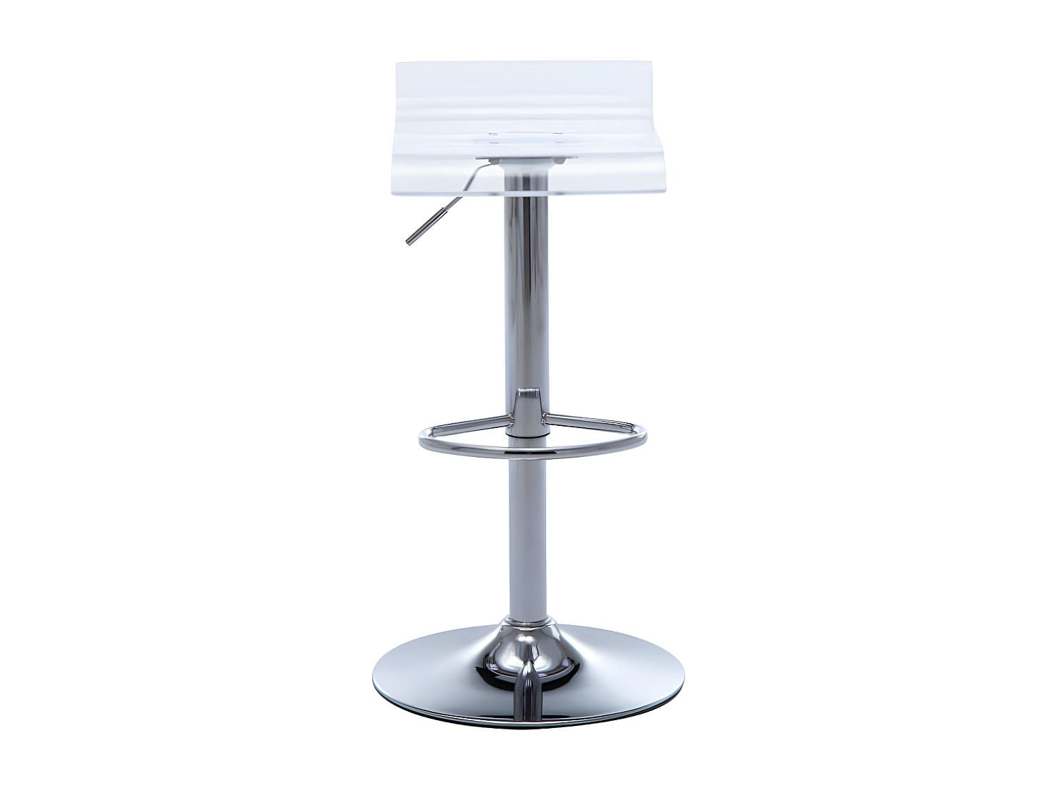 BARHOCKER - 45 cmcm x 45 cmcm - Plastik - Transparent - OLIVER - Transparent, Kunststoff (45/84/45cm) - Vente-Unique