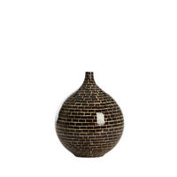 VASE Elorza Braun Ø22/25 cm - Braun, Holz (25cm) - Light & Living
