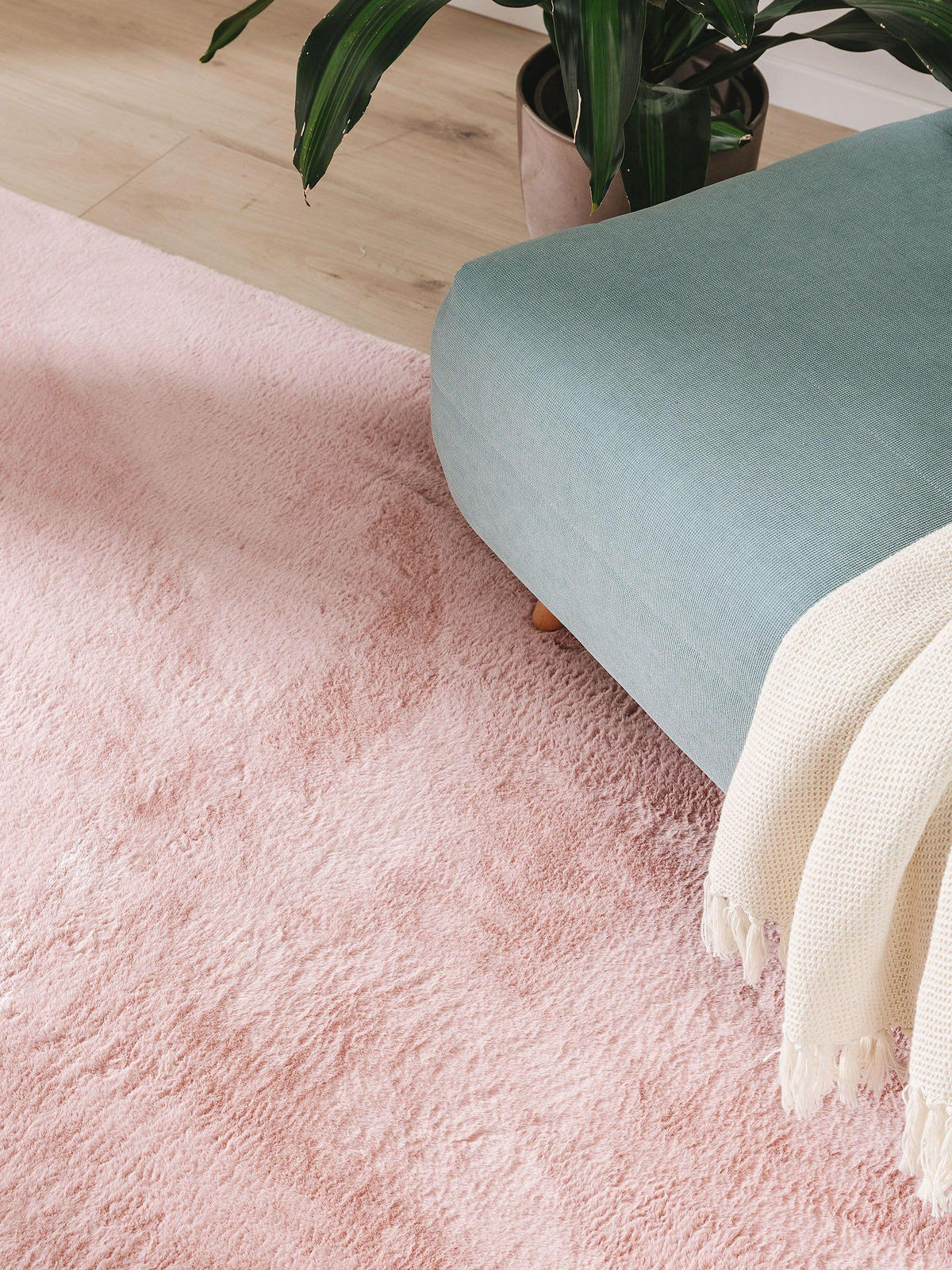 KUNSTFELLTEPPICH Furry Rosa 80x150 cm - Rosa, Kunststoff (80/150cm) - benuta