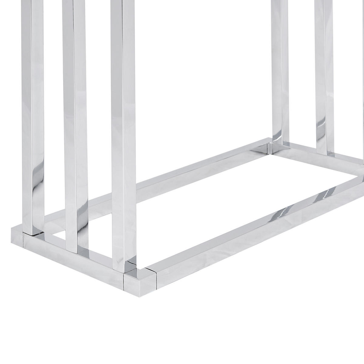 HANDTUCHSTÄNDER silber/dunkelbraun 45 x 84 cm 3 Arme Charras - Dunkelbraun/Silberfarben, Metall (45/84/21cm) - Beliani