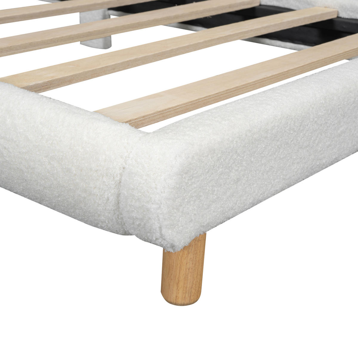DETSKÁ posteľ 90/200 cm biela s mäkkým kvetinovým čelom z plyšu a MDF - biela, textil (90/200cm) - OKWISH