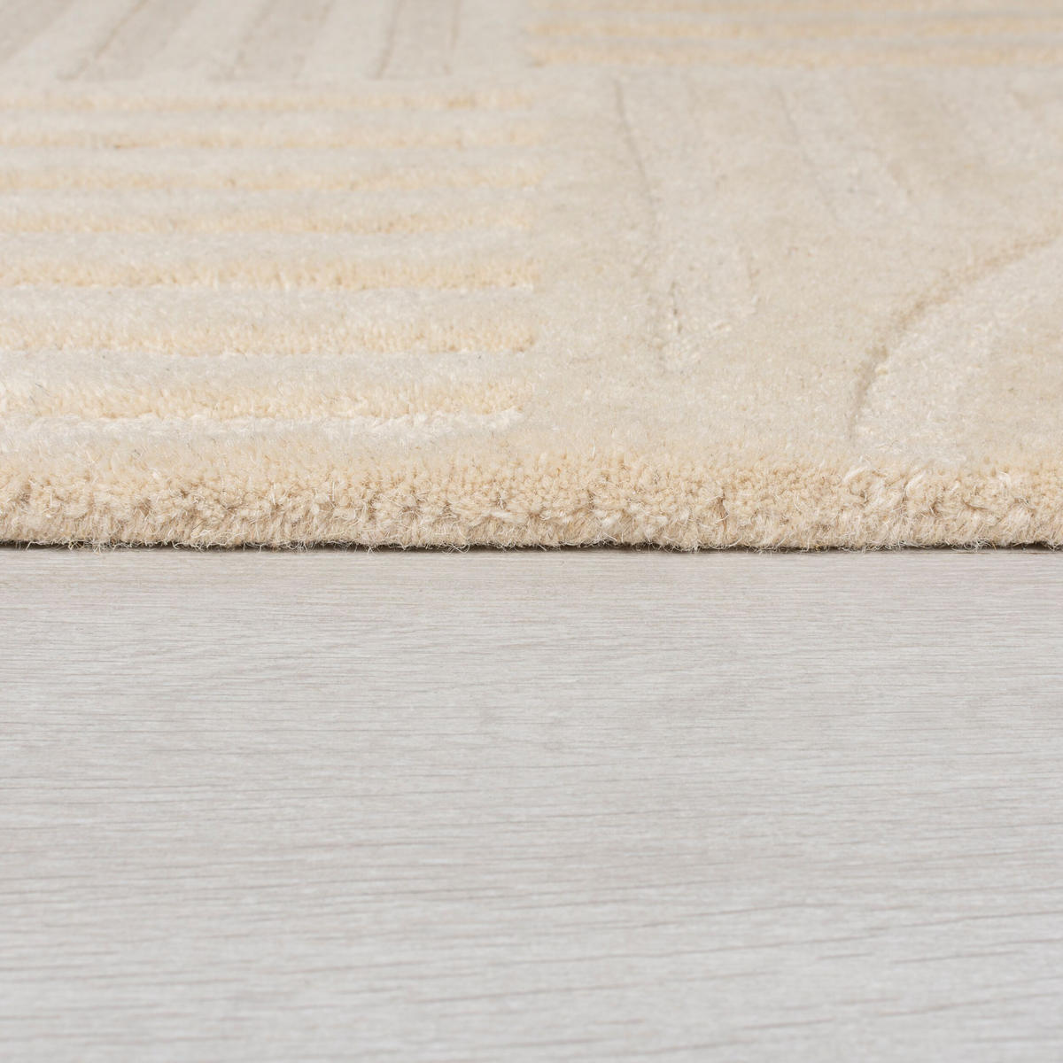 WOLLTEPPICH Pastell-Design, handgetuftet LEVEN BLAKE, Beige 160x230 cm - Beige, Textil (160/230cm) - KADIMA DESIGN