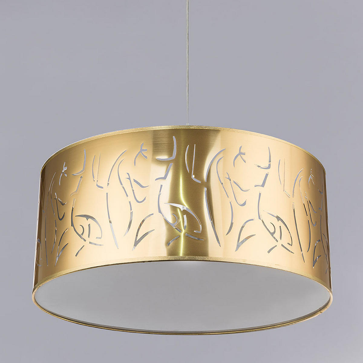 HÄNGELEUCHTE TAXOS Gold Matt - Goldfarben, Kunststoff (53/53/140cm) - Globo Lighting