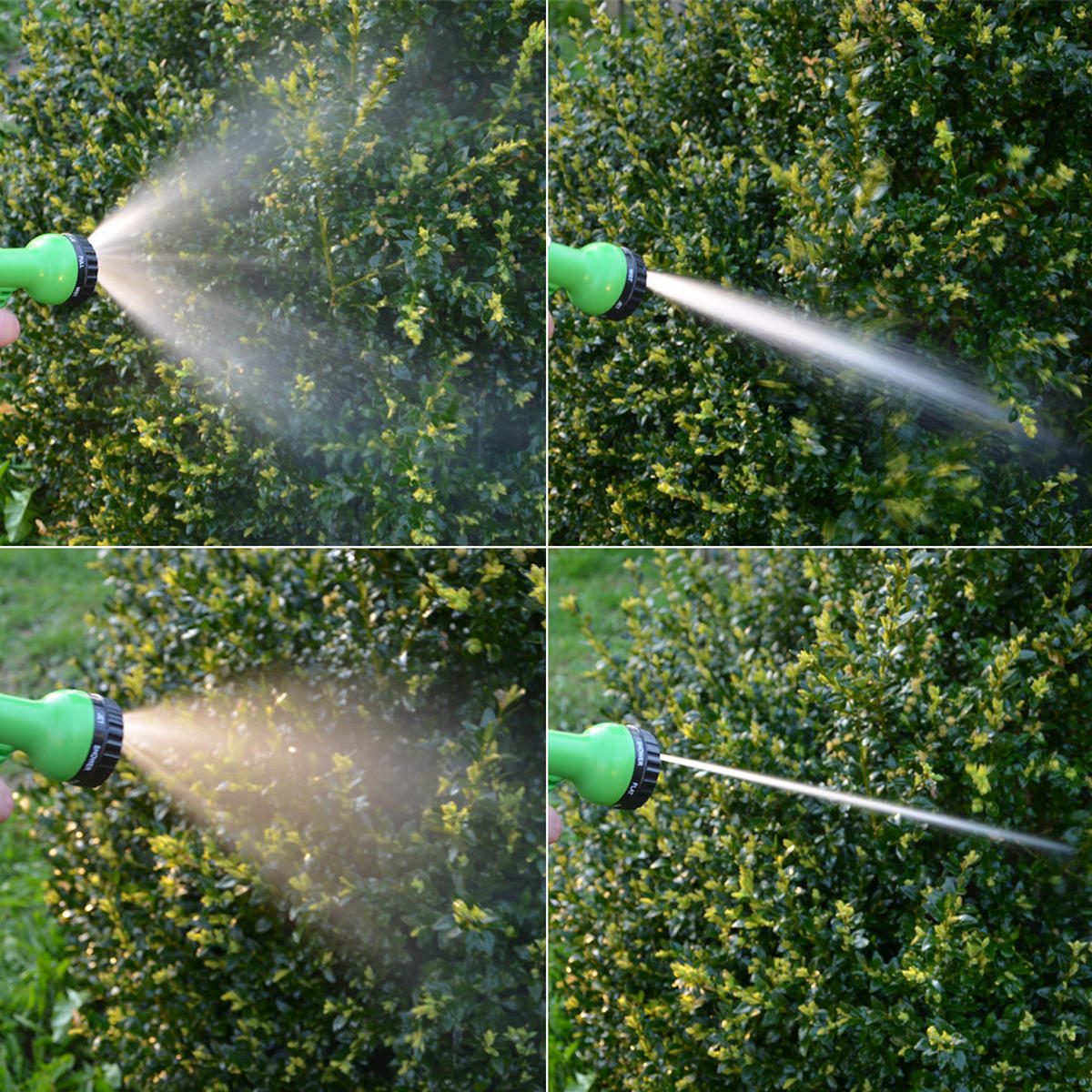 FLEX-GARTENSCHLAUCH 22,5m inkl. 7fach Multifunktions-Sprühkopf - Grün, Kunststoff (2250cm) - eyepower