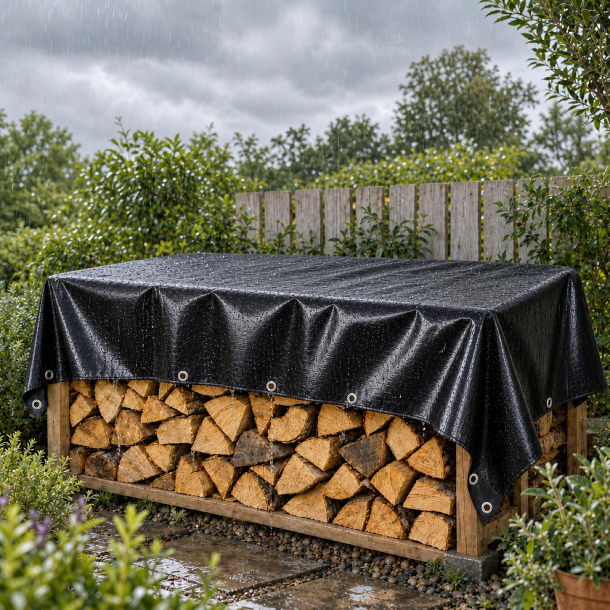 ABDECKPLANE Schwarz wasserdicht 3x4 m - Schwarz, Kunststoff (400/300/0.1cm) - Relaxdays