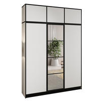 DREHTÜRENSCHRANK EDEN MIT AUFSATZ 3D weiß - Weiß, Holzwerkstoff (157/247/39cm) - Kier Furniture