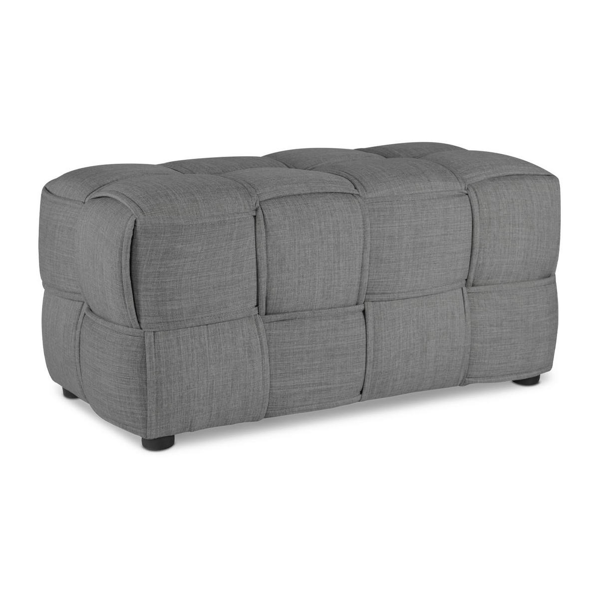 HOCKER in Polyester 86/40/43 cm in Grau - Grau, Textil (86/40/43cm) - Homestyle4u