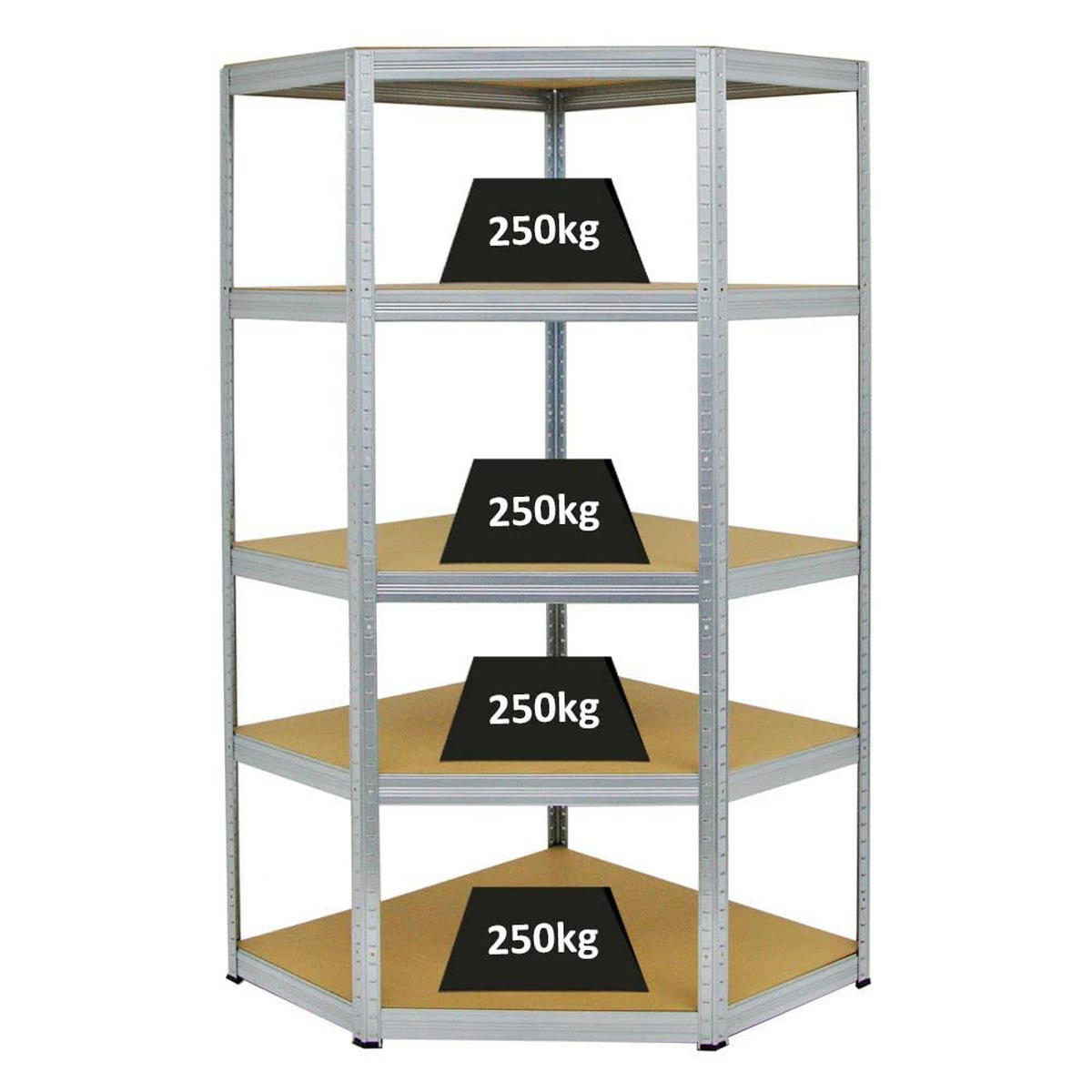 ECKREGAL Slim Elephant 180x90x45 cm Fachlast 250 kg Verzinkt - Silberfarben, Metall (90/180/45cm) - PROREGAL