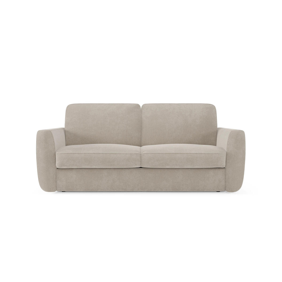 SCHLAFSOFA Leonida - Creme, Metall (222/92/98cm) - Divani.store