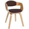 ARMLEHNENSTUHL Stoff Natura/Braun - Eukalyptusholzfarben/Braun, Holz/Textil (49/73/46cm) - CLP