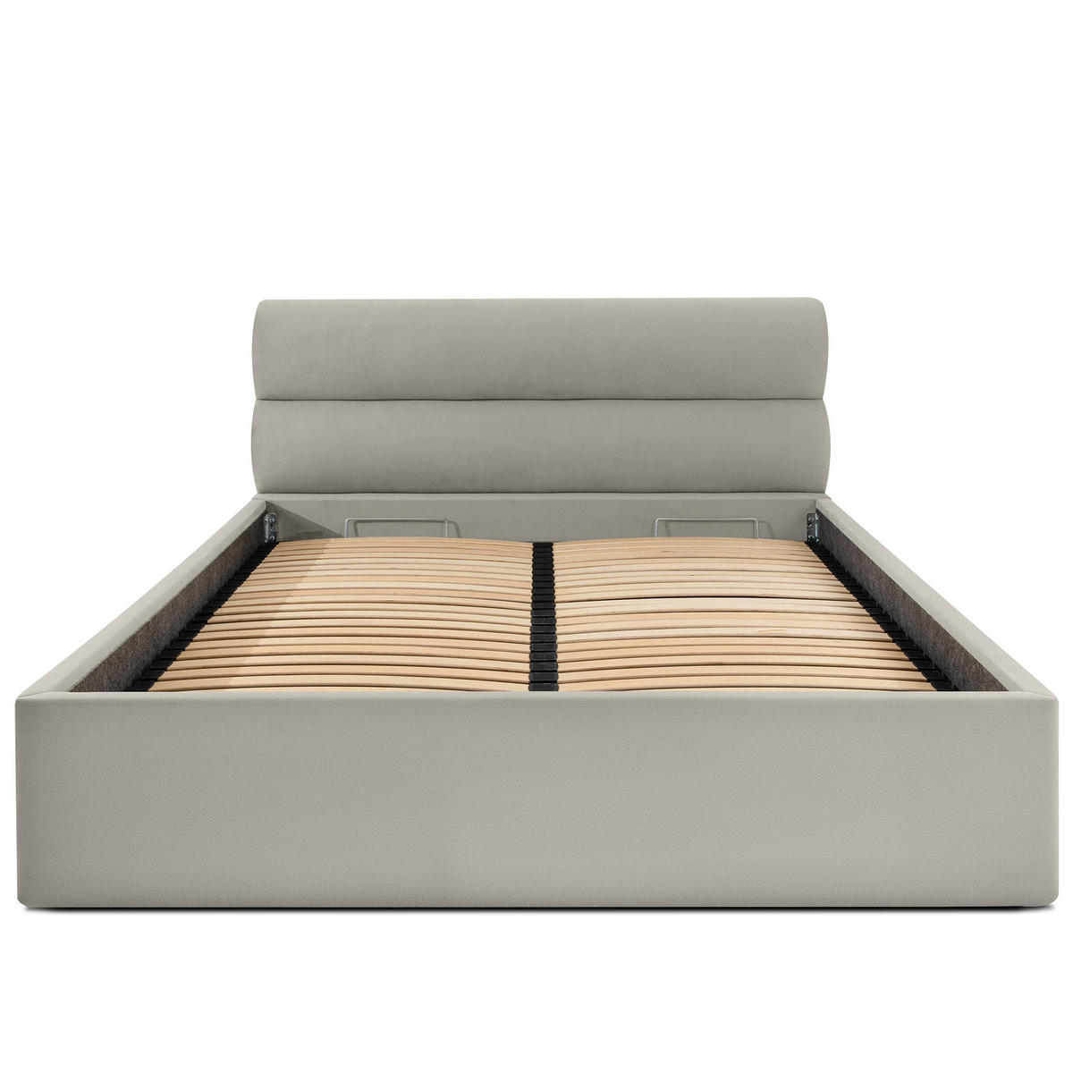 POLSTERBETT LUNEO - Creme/Schwarz, Holz/Holzwerkstoff (162/204cm) - KONSIMO®