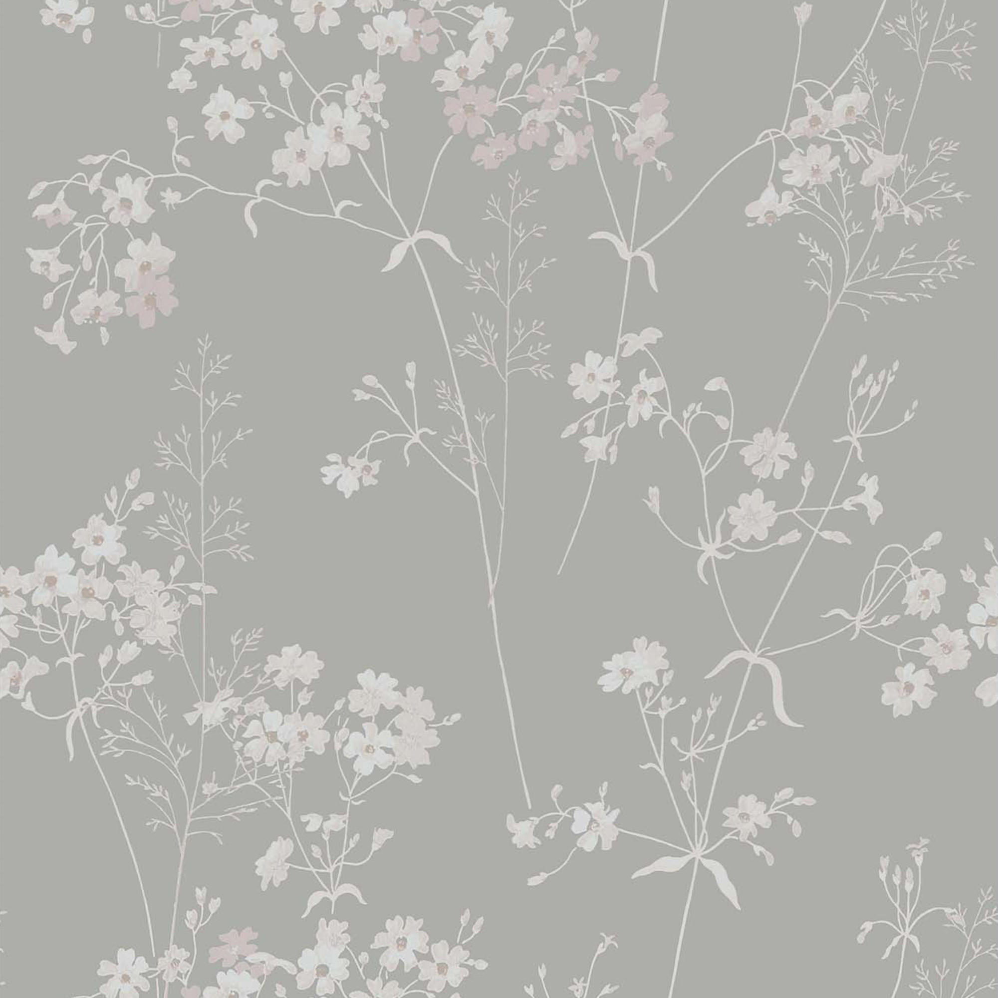 VLIESTAPETE Zarte Blüten Roségrau - Pink, Papier/Kunststoff (52/1000cm) - next