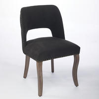 STUHL-SET DE-36340 2 Stück mit durchbrochener Rückenlehne Schwarz - Schwarz, Holz (51/82.5/58cm) - ComfortXL