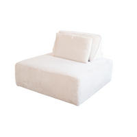 HOCKER MIT RÜCKENKISSEN WIOLO SOFT Cremeweiß Cord - Creme/Schwarz, Kunststoff/Textil (111/84/111cm) - KAWOLA