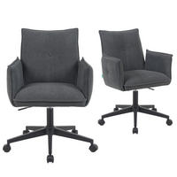 BÜROSTUHL Mika-Malu - Anthrazit/Schwarz, Textil/Metall (60/85/63cm) - DUBI Möbel
