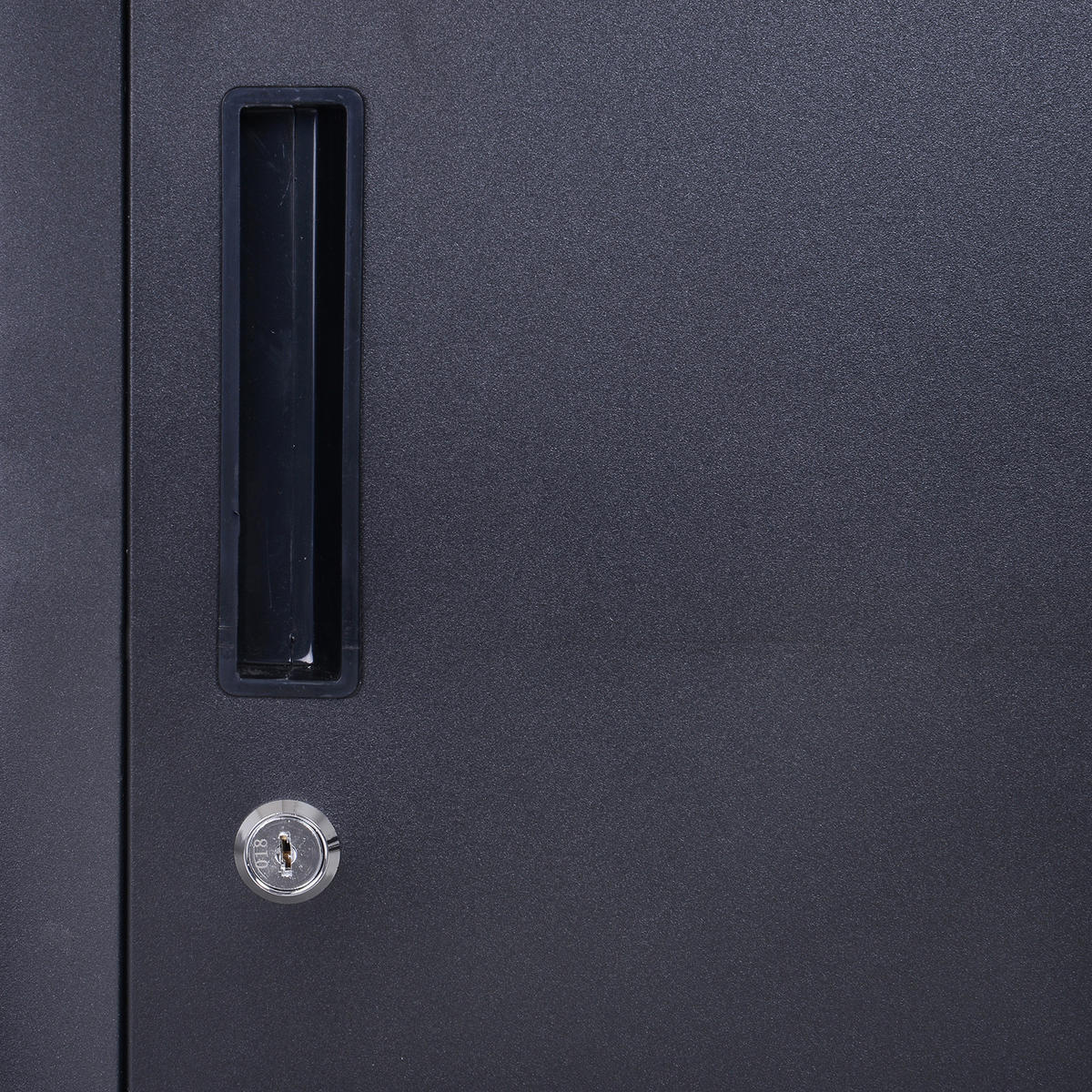 SPINDSCHRANK DE-16731 4 Ebenen mit 2 abschließbaren Türen Schwarz - Grau, Metall (38/180/46cm) - ComfortXL