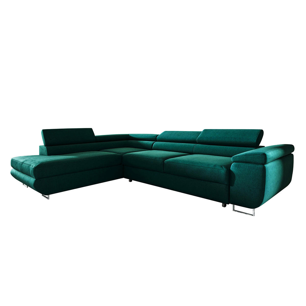 ECKSOFA Lyam 4 Sitzplätze Tannengrün - Grün, Textil (271/201cm) - Petits-meubles