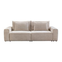 SCHLAFSOFA - 3 Personen - stoff - beige Ricapo - Beige, Kunststoff/Textil (266/90/125cm) - Vente-Unique