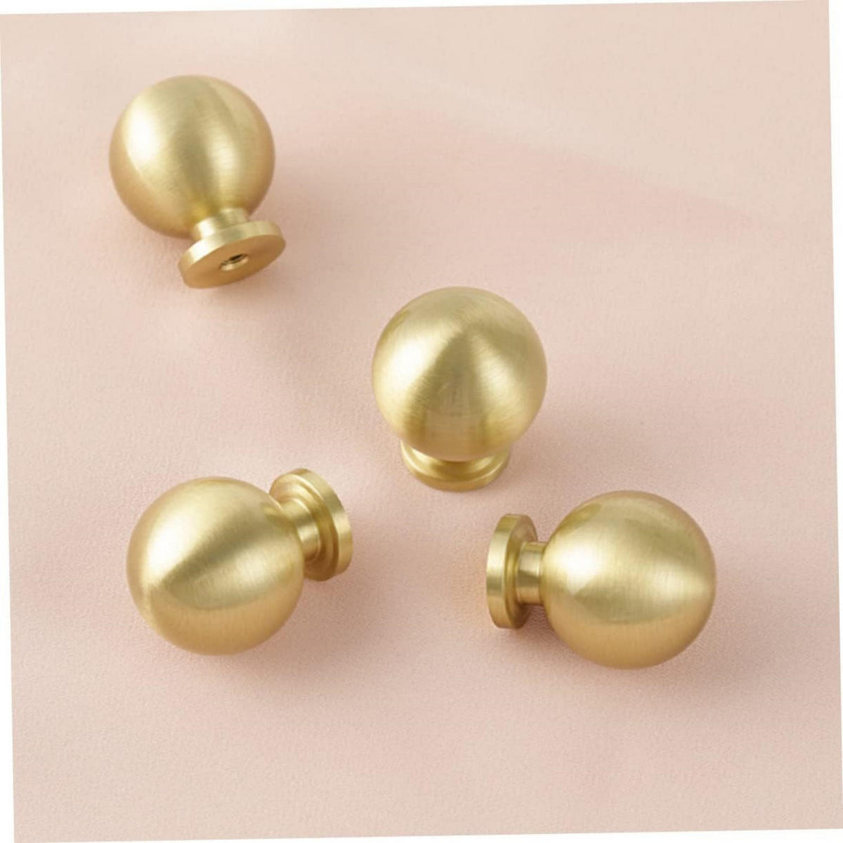 MÖBELGRIFF Gold 4er-Set Holz - Orange, Metall (2.5/3/2.5cm)