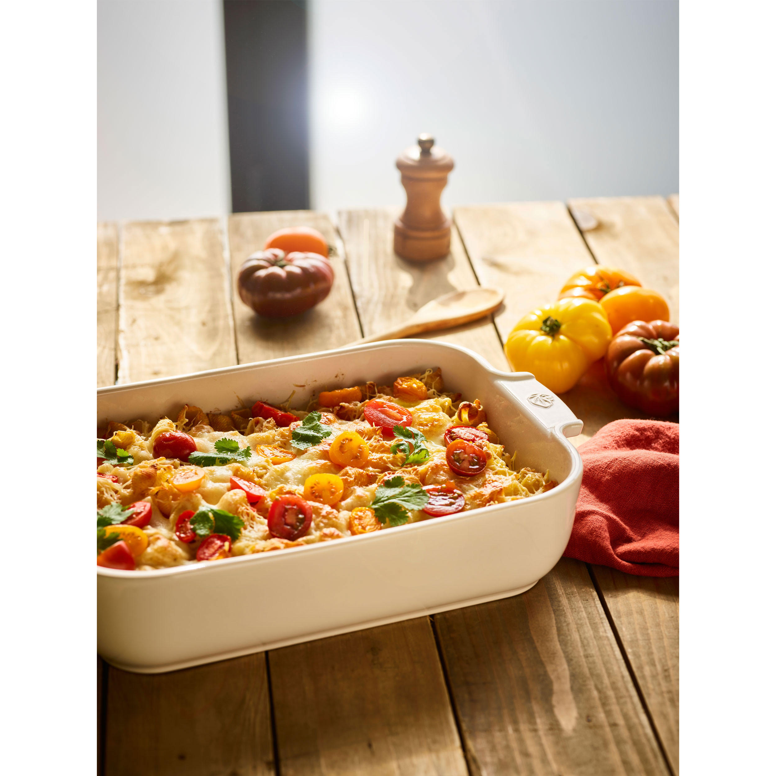 AUFLAUFFORM Keramik Appolia 36cm Rechteckig Ecru Spülmaschinenfest - Weiß, Keramik (23.6/36/7.5cm) - PEUGEOT