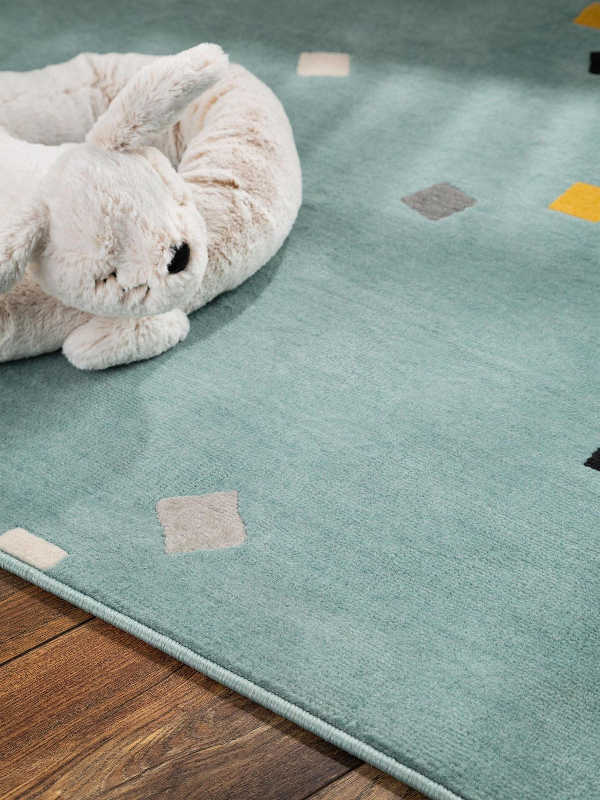 KINDERTEPPICH Juno Türkis 120x170 cm - Türkis, Kunststoff (120/1cm) - KUNSTLOFT