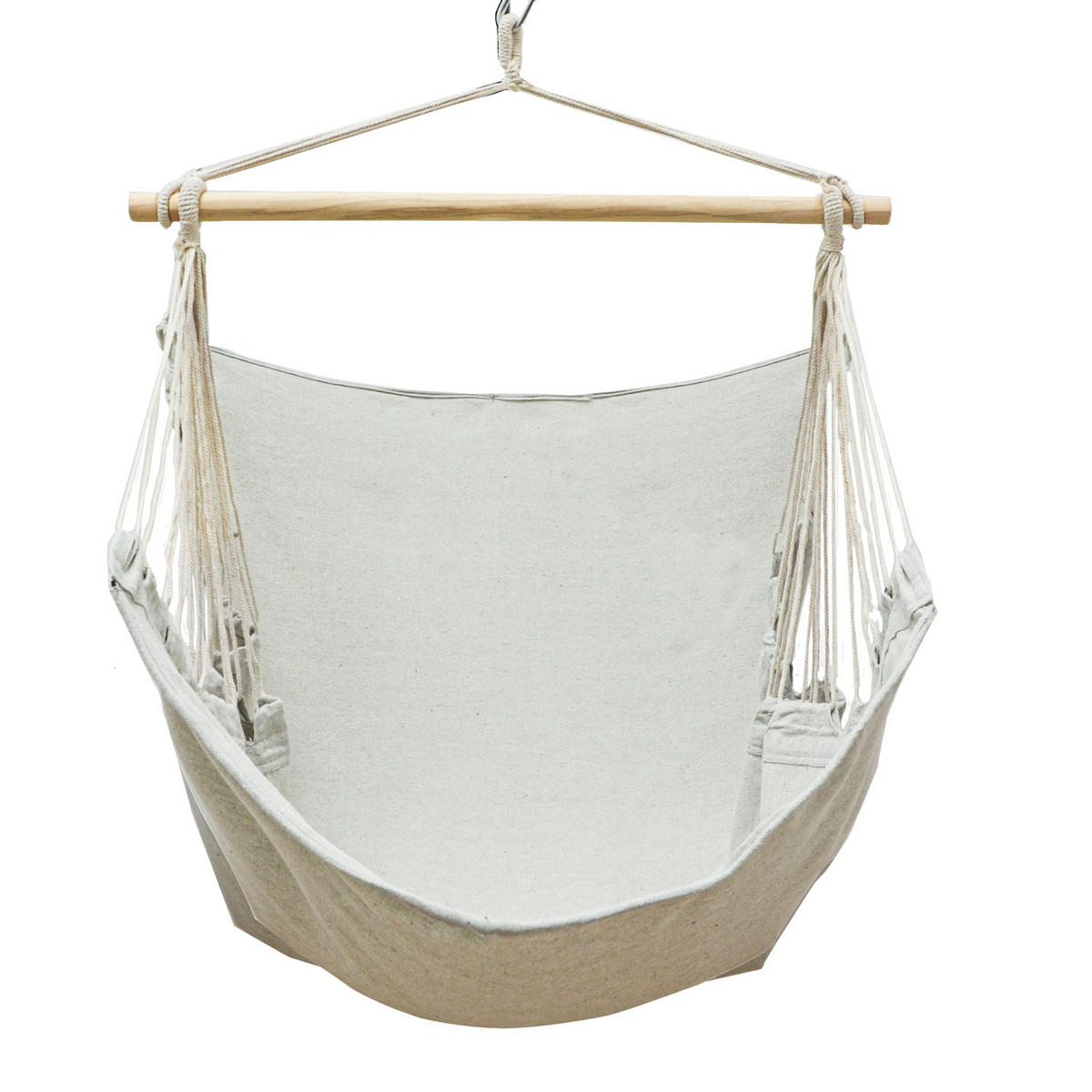 XL HÄNGESESSEL 155/125 cm Belastbar bis 100kg Hellgrau - Grau, Textil (125/140/155cm) - Amanka
