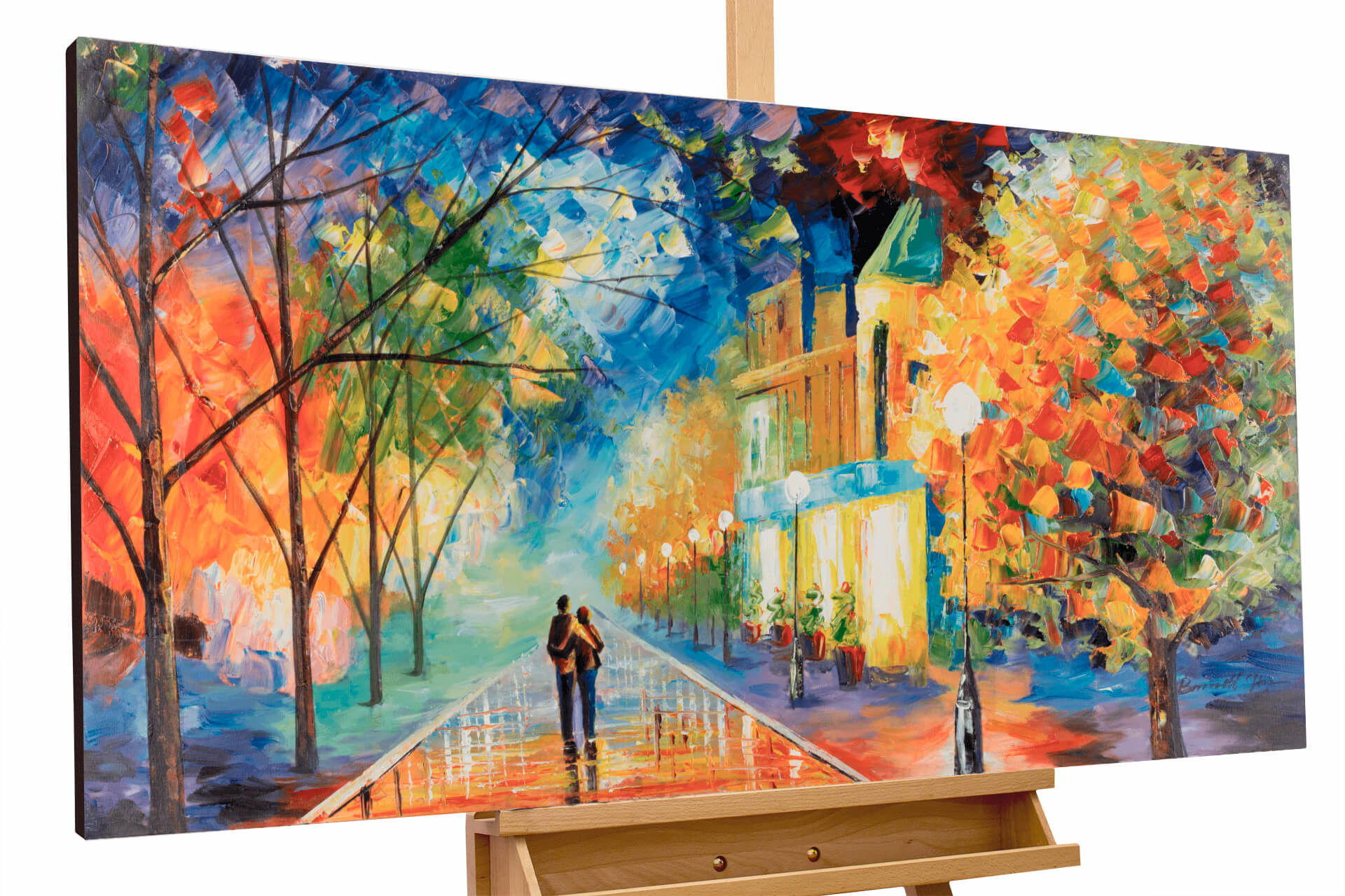 ACRYLBILD HANDGEMALT 120/60 cm - Multicolor, Holz/Textil (2/60cm) - KUNSTLOFT