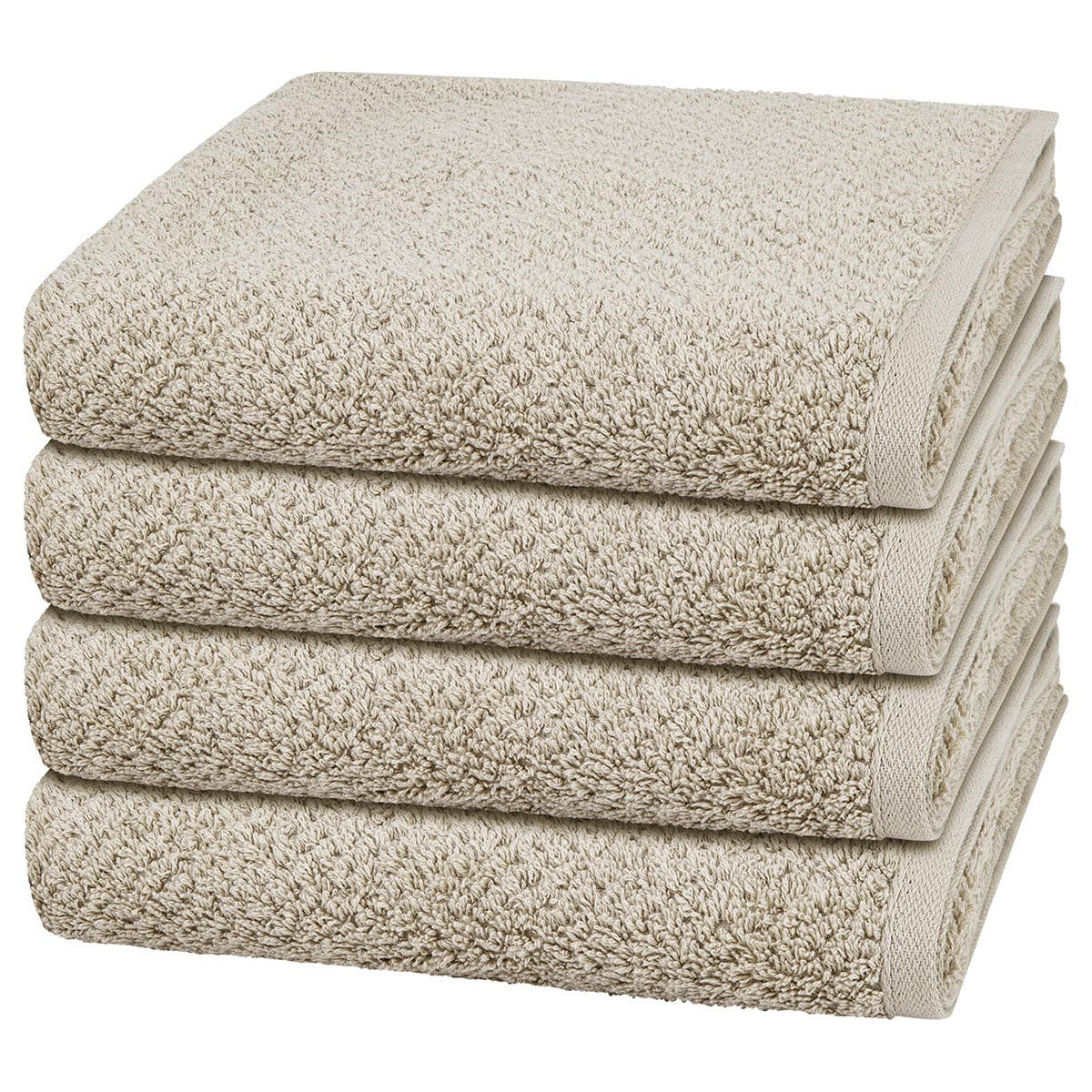 HANDTUCH Pure 4er-Set - Hellgrau, Textil (50/100cm) - Cawö