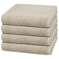 HANDTUCH Pure 4er-Set - Hellgrau, Textil (50/100cm) - Cawö