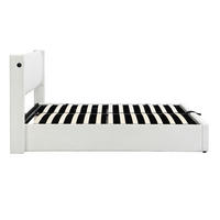 POLSTERBETT 140/190 cm in Weiß mit Bettkasten, LED, USB und Type-C - Weiß, Holzwerkstoff/Textil (140/190cm) - STILVORA