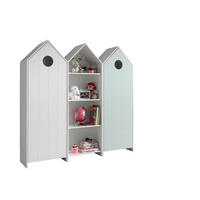 REGALSCHRANK Set Kania MDF+Holzwerkstoff Weiß - Weiß/Grün, Holzwerkstoff (173/171/37cm) - 58aufmkessel