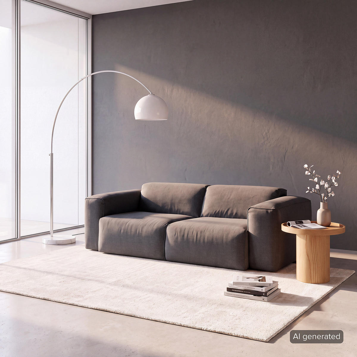 2-SITZER SOFA - Schwarz/Grau, Kunststoff/Textil (220/71/102cm) - home24