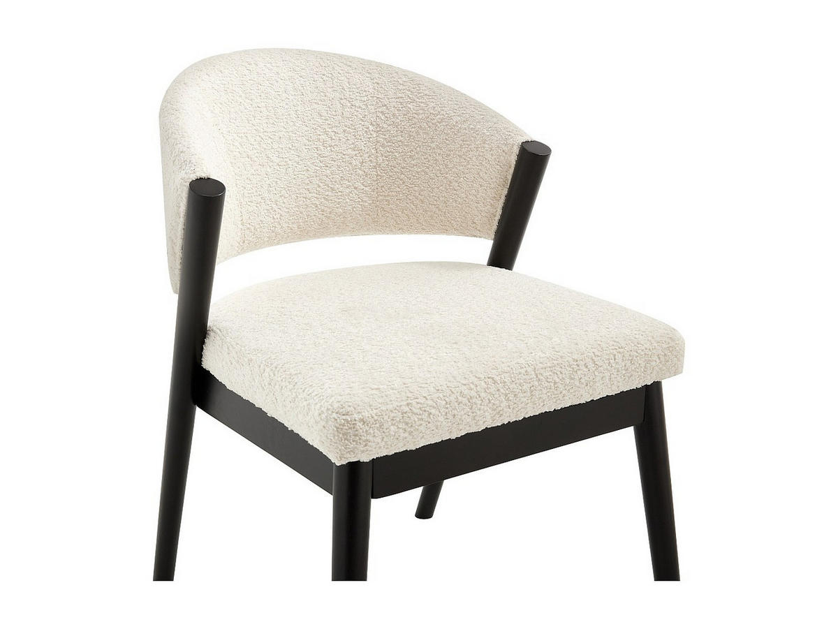 STUHL - 53.5cm x 64cm - Hevea - weiß - ZELVYN - Weiß, Textil (53.5/76/64cm) - Vente-Unique