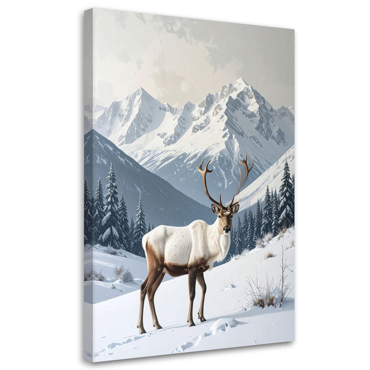 LEINWANDBILD Weihnachten 60x90cm - Weiß, Textil (60/90cm) - Feeby