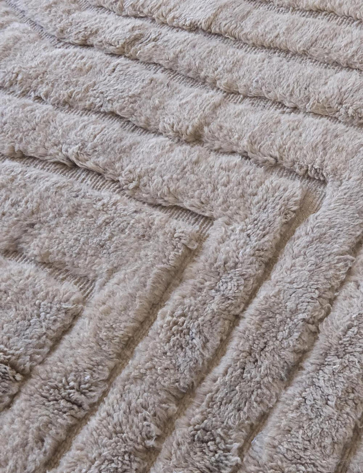 BERBERTEPPICH zweifarbig aus reiner Wolle 200x 300 cm - Braun, Naturmaterialien (200/300cm) - AFK Living