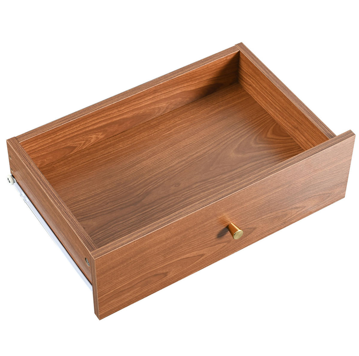 LOWBOARD 160/40/60 cm in Walnuss mit Rattan-Schiebetüren und 2 Schubladen - Weiß, Holzwerkstoff (160/60/40cm) - Flora Grace