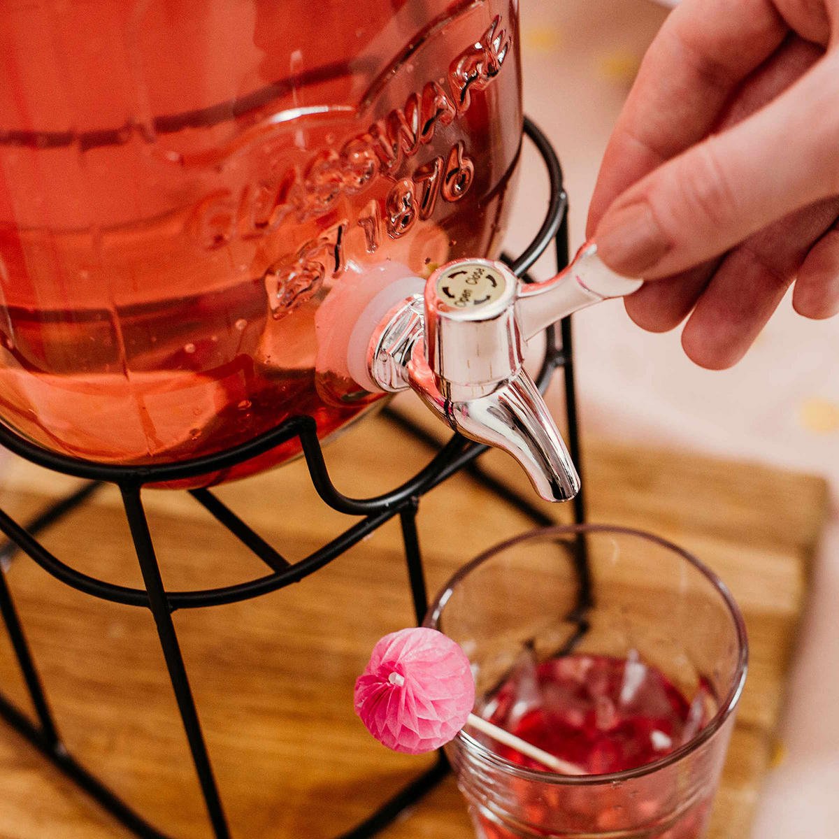 STÄNDER FÜR GETRÄNKESPENDER Refresh - Schwarz, Metall (16/16/16cm) - Butlers