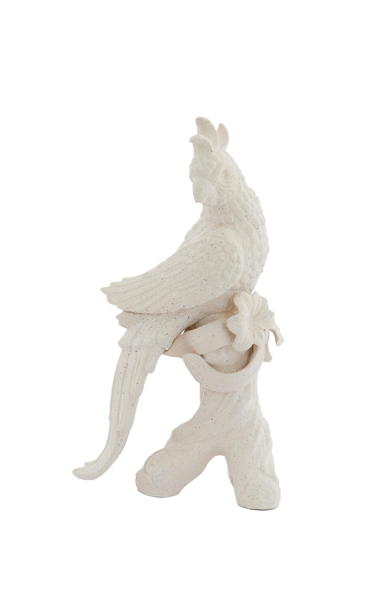ORNAMENT Vogel Weiß 22,5/14/39 cm - Weiß, Keramik (14/39/22.5cm) - Light & Living