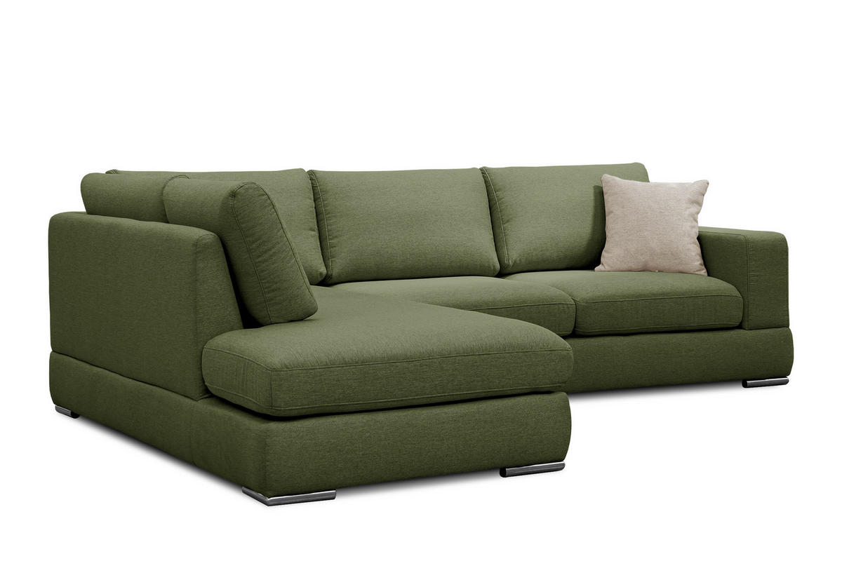 ECKSOFA OTTO 5-Sitzer, grün - Grün, Holzwerkstoff/Textil (219/279cm) - Courtois Laville