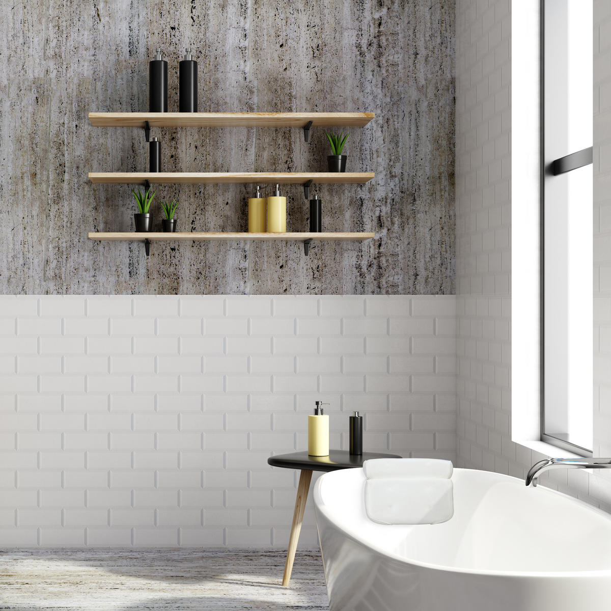 BADEWANNENKISSEN - Weiß, Kunststoff/Textil (43/36cm) - Relaxdays