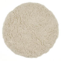 TEPPICH Super Flokati 1400 Naturwollshaggy 200x200 cm - Champagner, Textil (200/200cm) - Rug and Roll