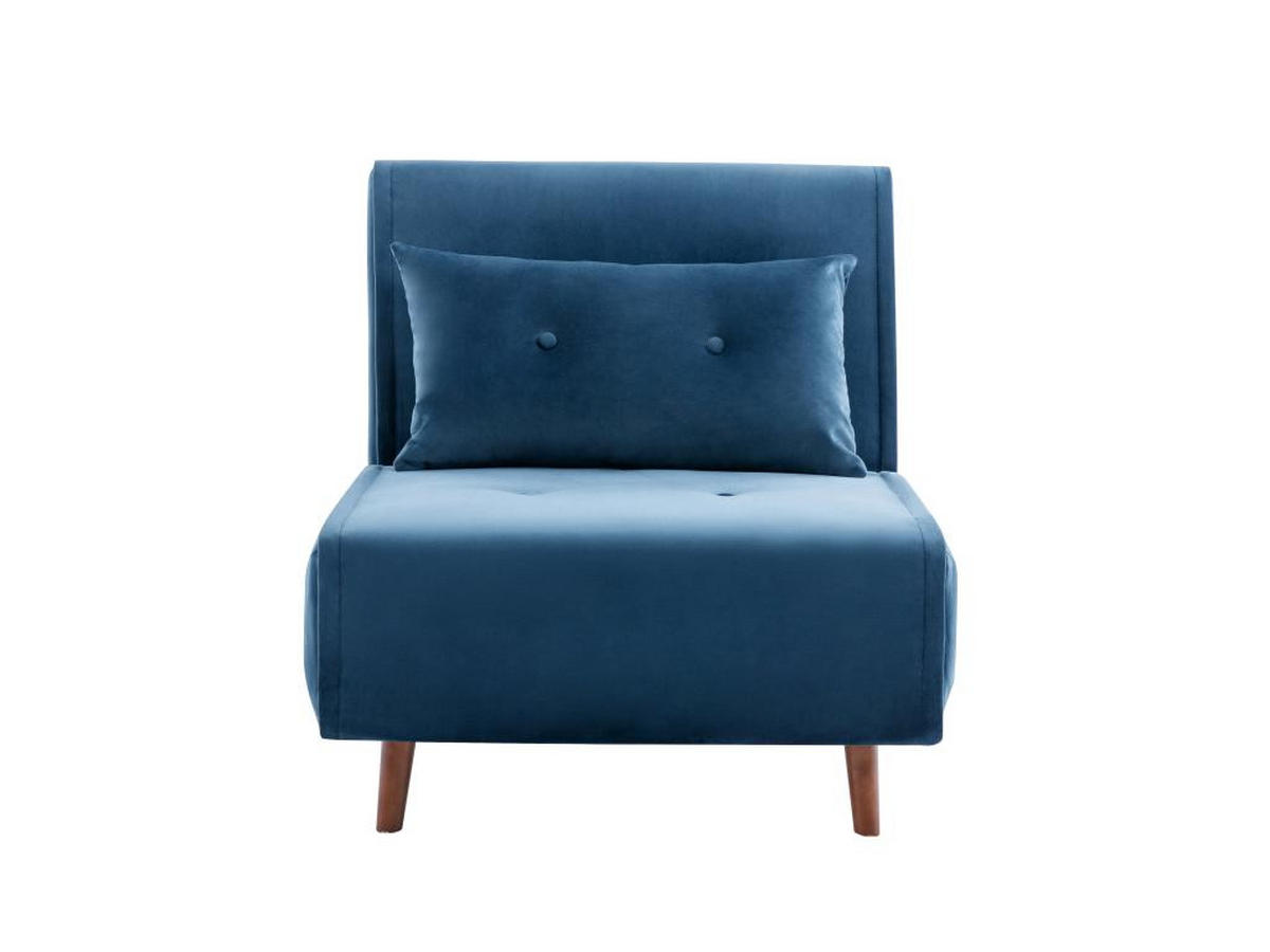 SESSEL mit Schlaffunktion - Samt - Dunkelblau - URIBIA - Blau, Textil (91/81/77.5cm) - Vente-Unique