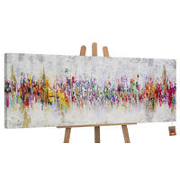 GEMÄLDE Abstraktion II auf Keilrahmen 150x50 cm - Multicolor, Holz (150/50cm) - YS-art gallery