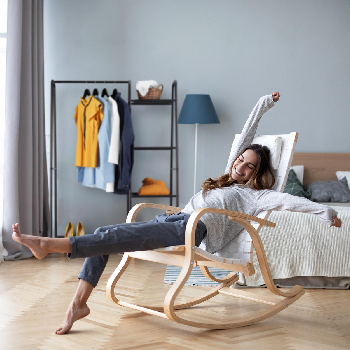 GARDEROBENSTÄNDER - Schwarz, Textil/Metall (100/150/40cm) - Relaxdays