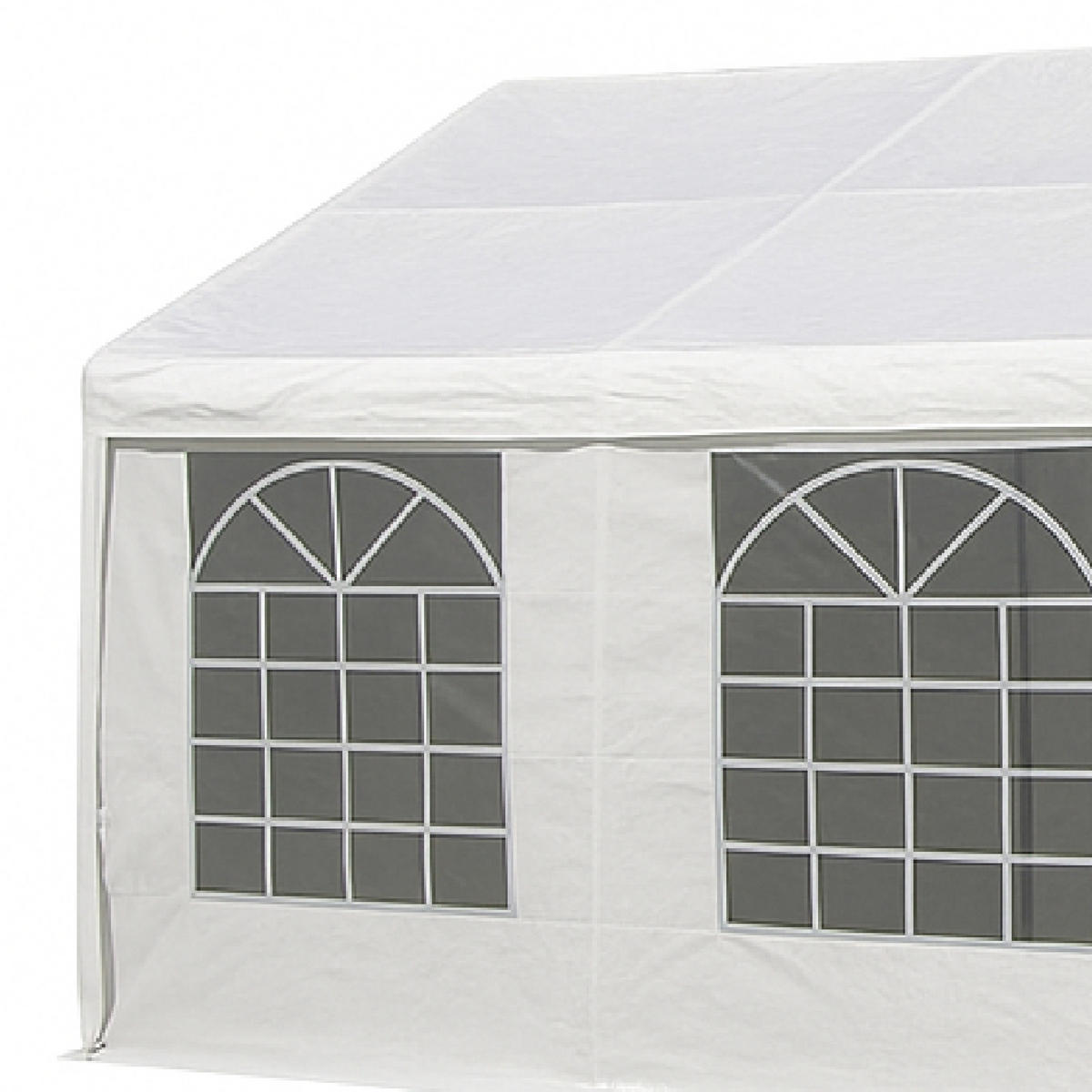 DACHPLANE Livingston - Zeltabdeckung für 4x10 Meter, PE weiss 180gr/m². BxTxH: 1000x400x310 cm - Weiß, Kunststoff (1000/0.3/400cm) - TPFGarden