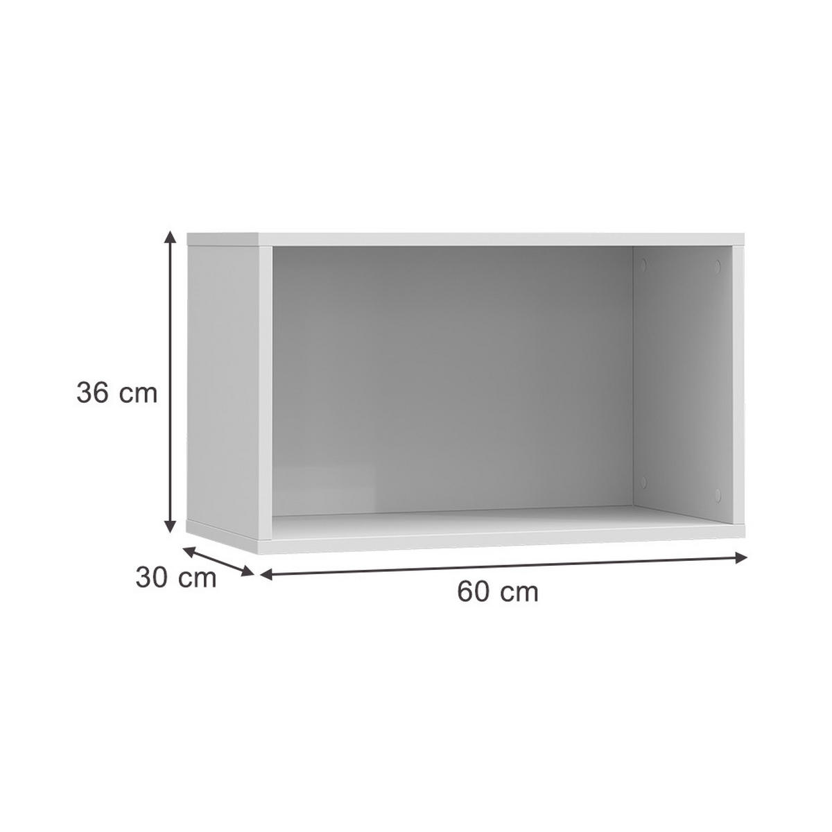WANDREGAL Tomy Weiß 60 x 36 cm - Weiß, Holzwerkstoff (60/36/30cm) - Vicco