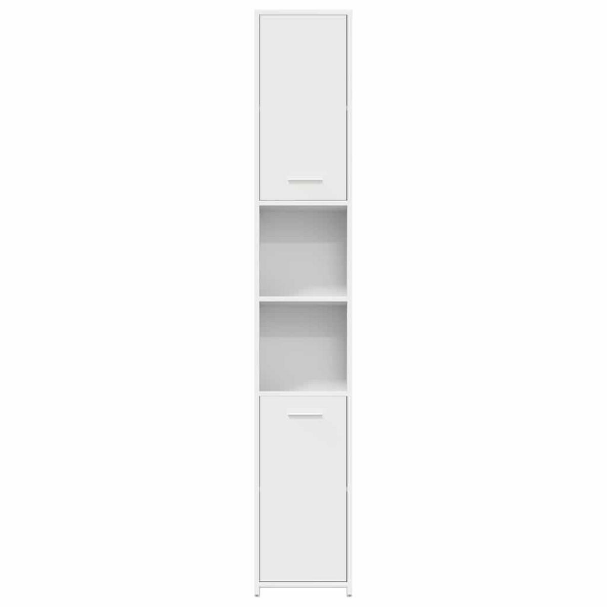 BADEZIMMERSCHRANK Weiss 30/30/183,5 Cm Holzwerkstoff - Weiß, Holzwerkstoff (30/183.5/30cm) - vidaXL