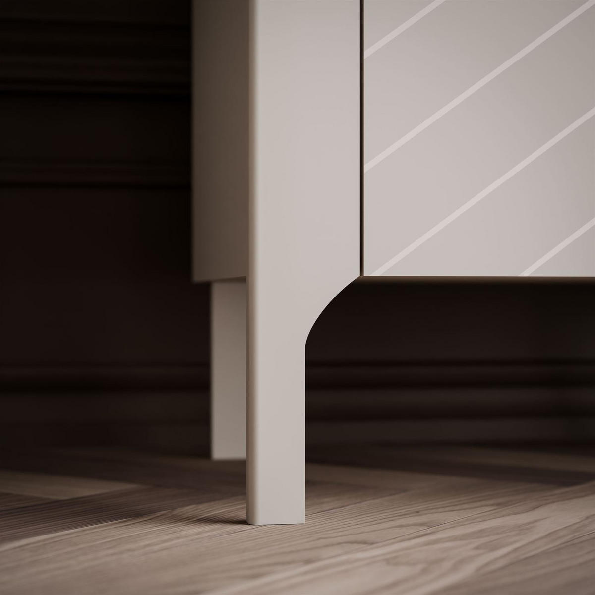 GLASVITRINE LUMI, Kaschmir - Kaschmir, Holzwerkstoff (103/130/41cm) - Lookway